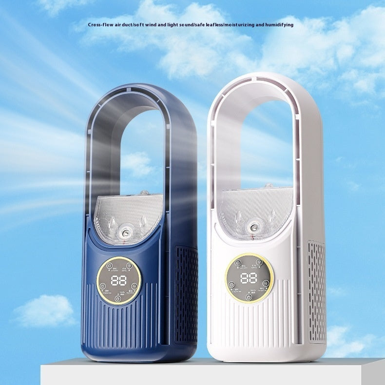 AirCool Mist Pro – Ventilador USB Sem Hélices com Névoa Refrescante, Silencioso e Portátil