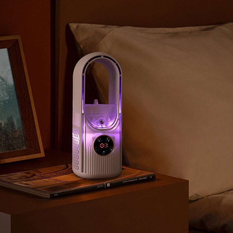 AirCool Mist Pro – Ventilador USB Sem Hélices com Névoa Refrescante, Silencioso e Portátil
