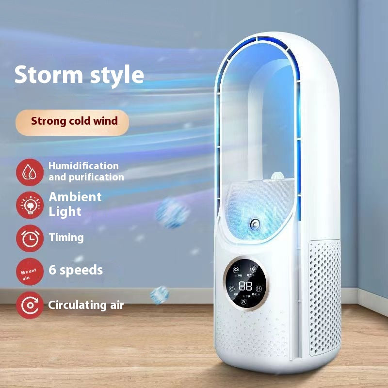 AirCool Mist Pro – Ventilador USB Sem Hélices com Névoa Refrescante, Silencioso e Portátil
