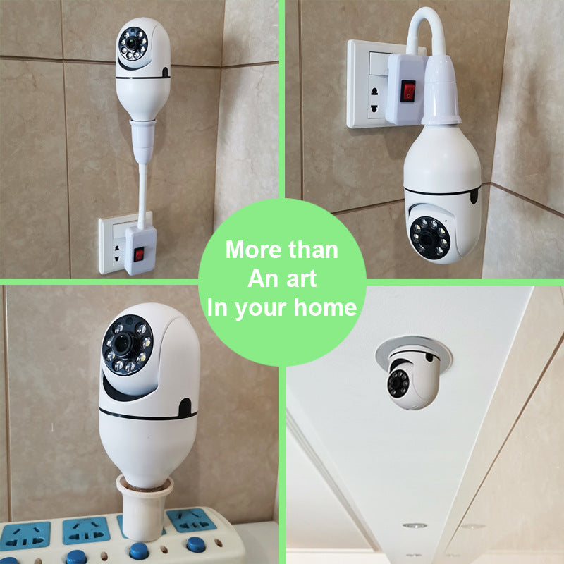 VisionCam 360 Pro – Câmera WiFi 1080P com Zoom 4X em Formato Lâmpada E27 e Monitoramento Inteligente 5G