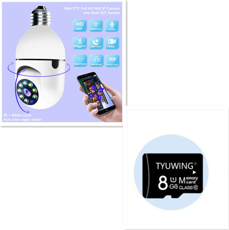 VisionCam 360 Pro – Câmera WiFi 1080P com Zoom 4X em Formato Lâmpada E27 e Monitoramento Inteligente 5G